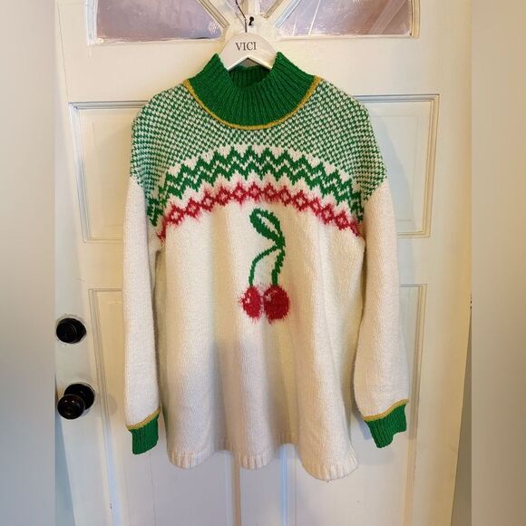 NWT free people cherry heart sweater dress - Picture 4 of 7